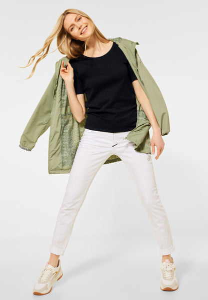 T-Shirt in Unifarbe Black Bild 4