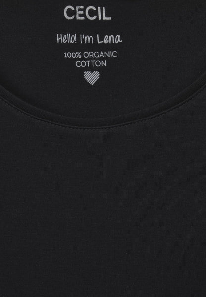 T-Shirt in Unifarbe Black Bild 5