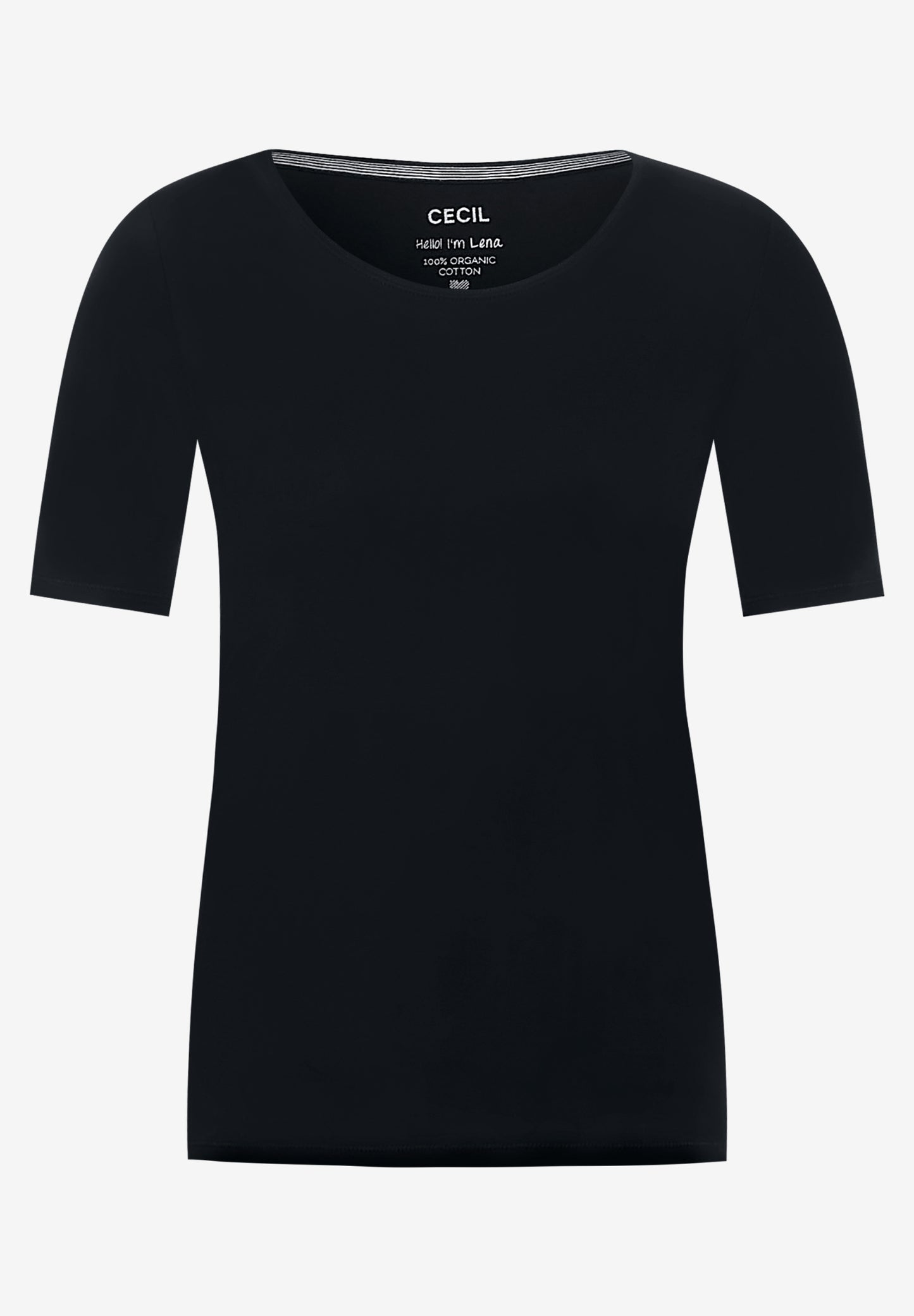 T-Shirt in Unifarbe Black Bild 6