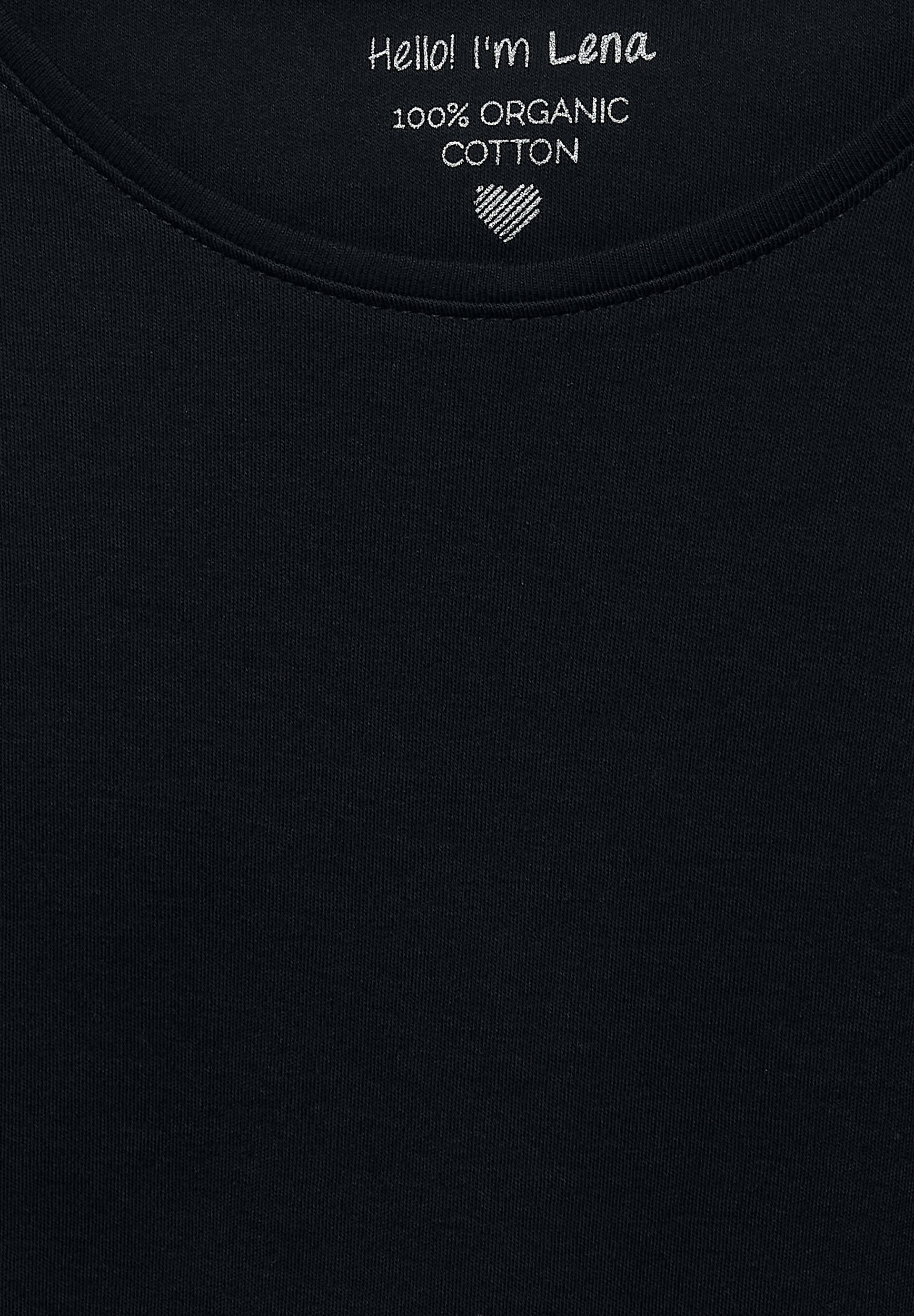 T-Shirt in Unifarbe Black Bild 7