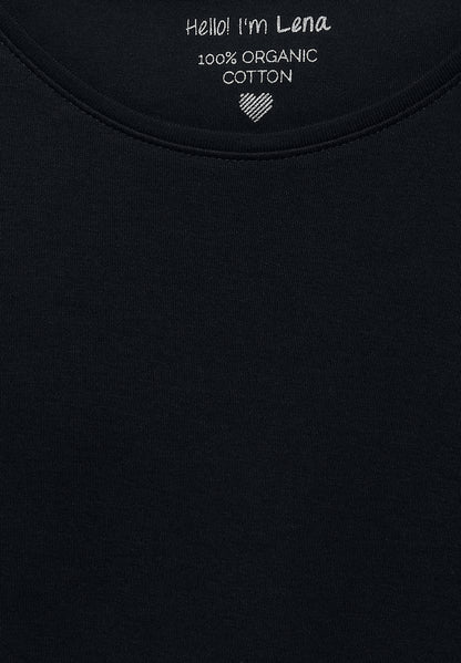 T-Shirt in Unifarbe Black Bild 7