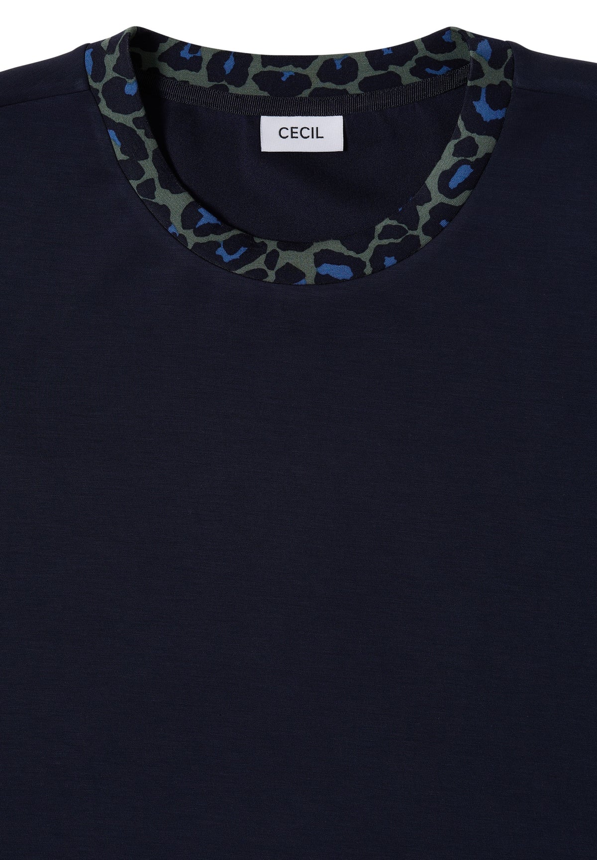 T-Shirt mit Rundhals und Leo-Details urban dark blue Bild 2