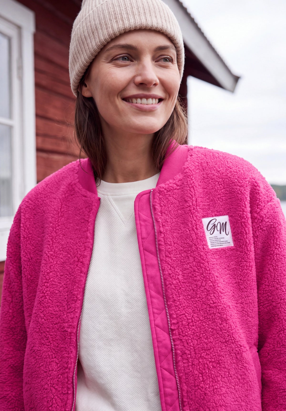 Langarm Blouson in Teddy-Qualität pink flash Bild 6