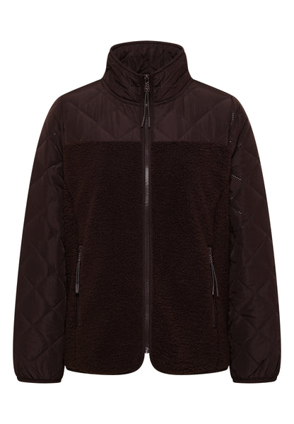 Teddy-Jacke mit Steppdetails tartufo brown Bild 1