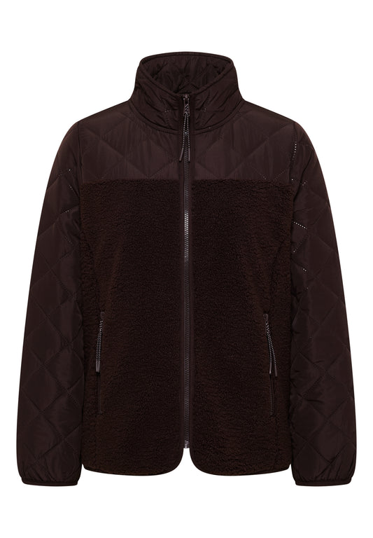 Teddy-Jacke mit Steppdetails tartufo brown Bild 1