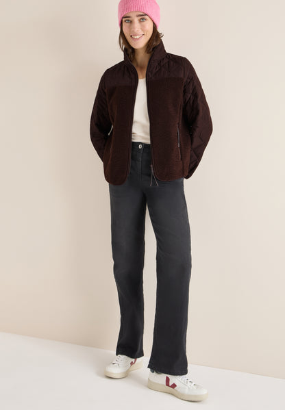 Teddy-Jacke mit Steppdetails tartufo brown Bild 5