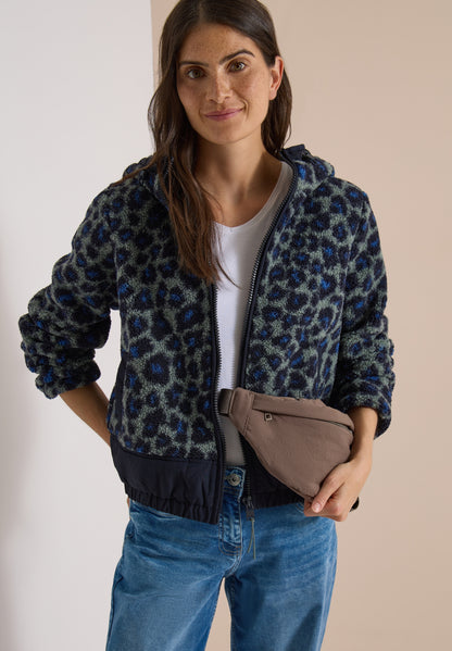 Teddy-Jacke mit Softshell-Details dried olive green Bild 3