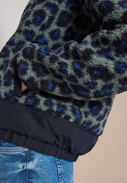 Teddy-Jacke mit Softshell-Details dried olive green Bild 7