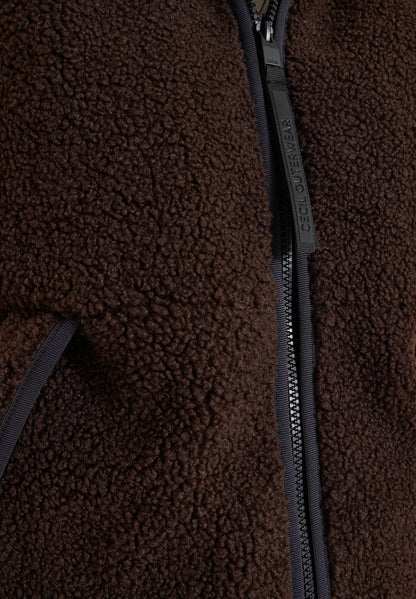 Teddy-Weste mit abnehmbarer Kapuze chocolate sauce brown Bild 7