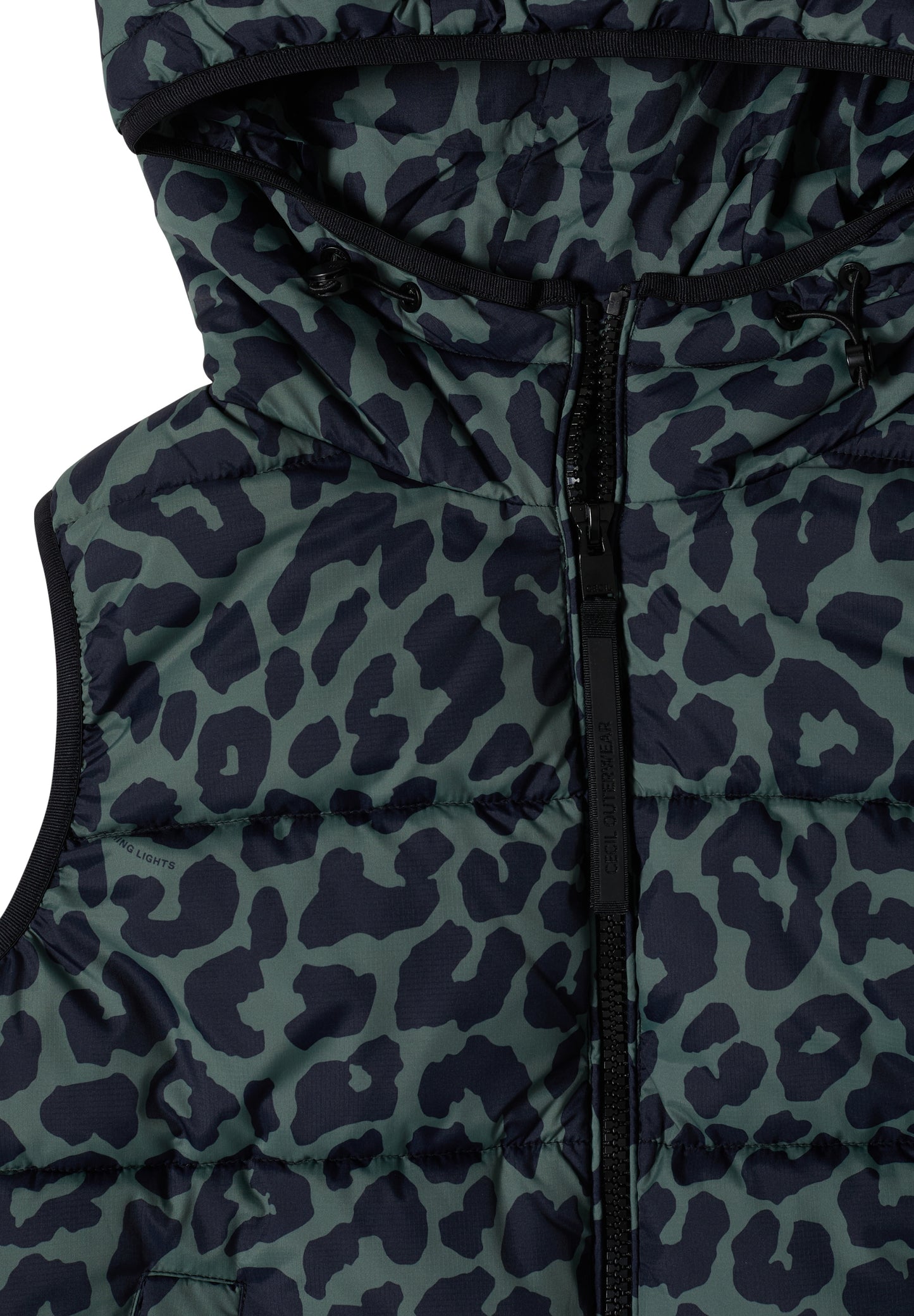 Steppweste mit Kapuze und Taschen dried olive green Bild 2