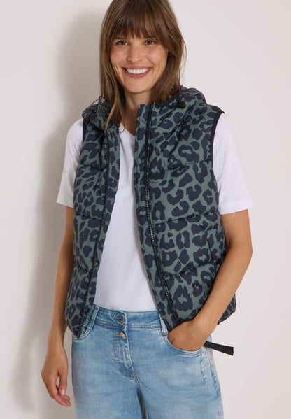 Steppweste mit Kapuze und Taschen dried olive green Bild 6