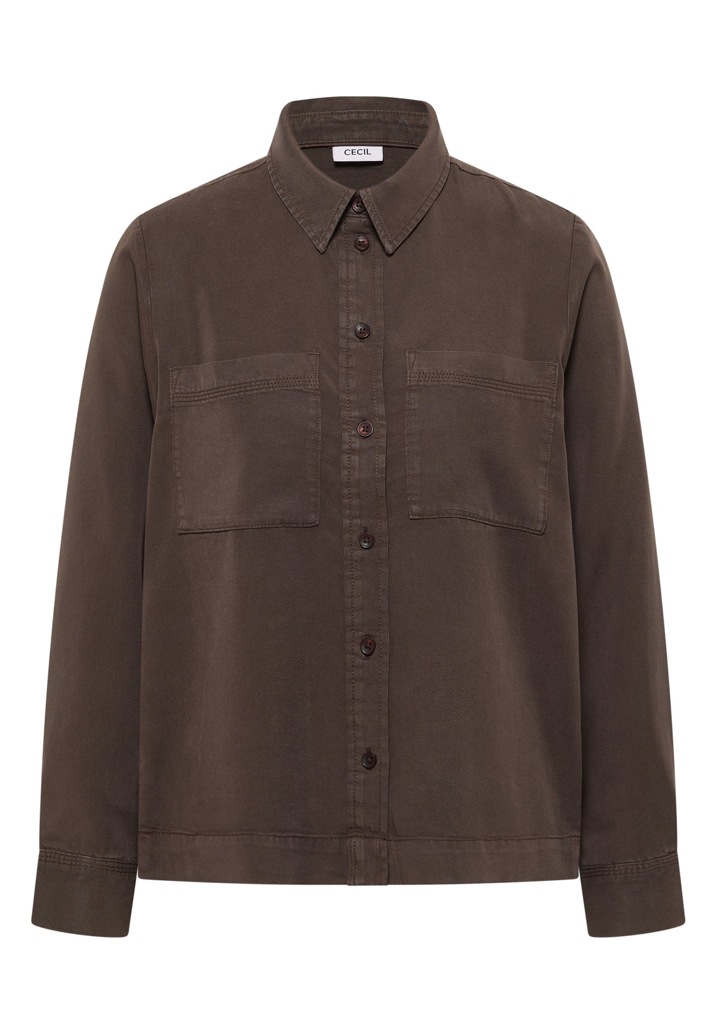 TOS Color Lyocell Blouse macchiato brown Bild 1