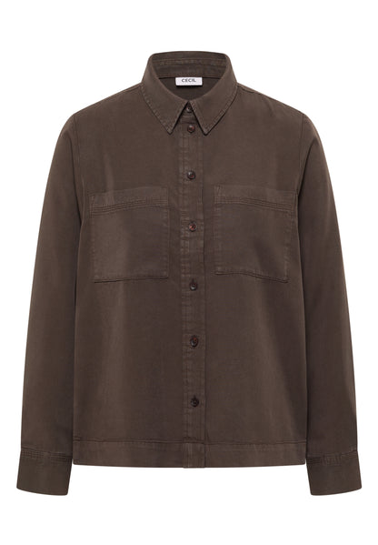 TOS Color Lyocell Blouse macchiato brown Bild 1