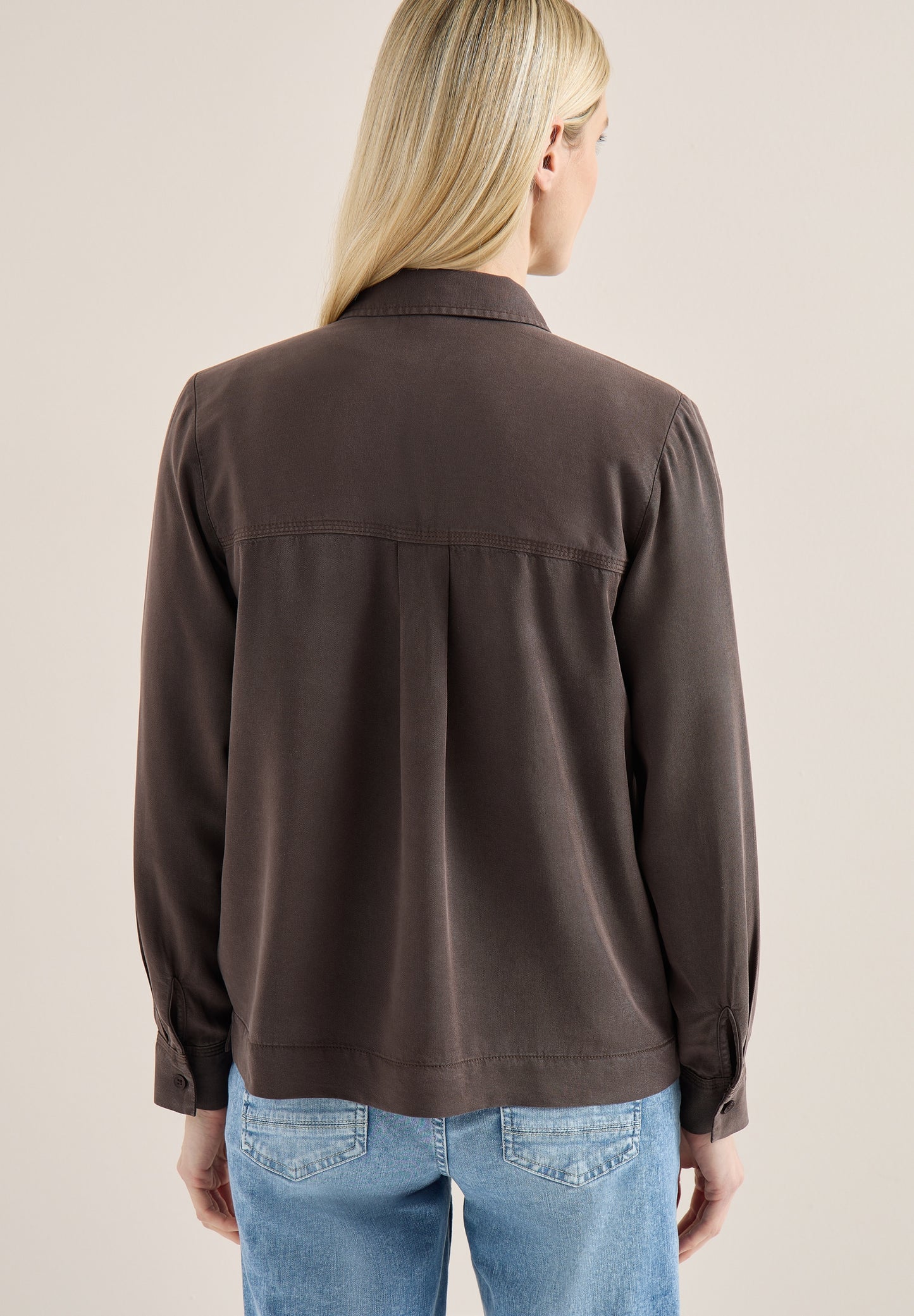 TOS Color Lyocell Blouse macchiato brown Bild 4