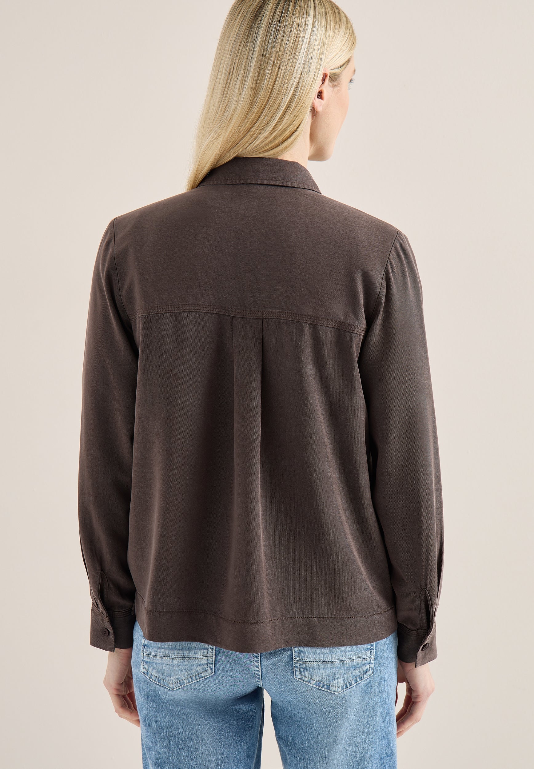 TOS Color Lyocell Blouse macchiato brown Bild 4