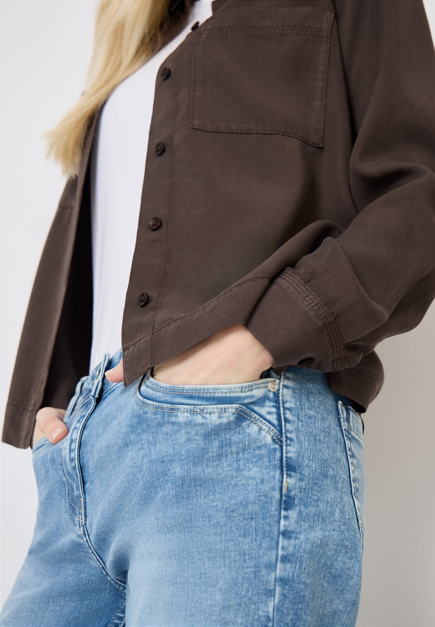 TOS Color Lyocell Blouse macchiato brown Bild 6