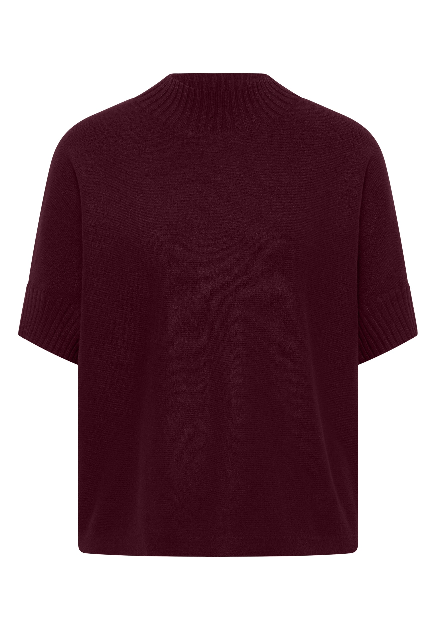 Dolman Pullover mit Turtle Neck red wine Bild 1