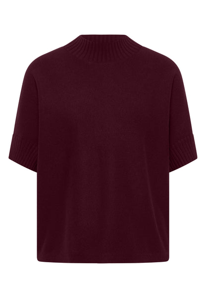 Dolman Pullover mit Turtle Neck red wine Bild 1