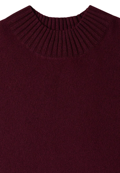 Dolman Pullover mit Turtle Neck red wine Bild 2