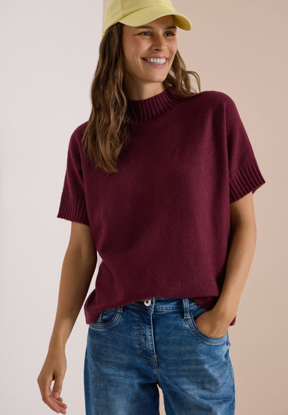 Dolman Pullover mit Turtle Neck red wine Bild 3