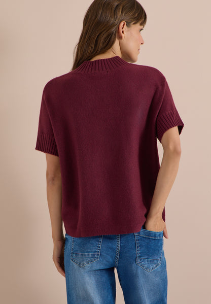 Dolman Pullover mit Turtle Neck red wine Bild 4