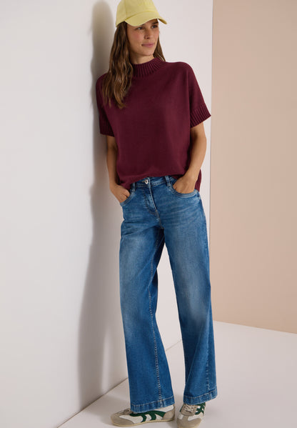 Dolman Pullover mit Turtle Neck red wine Bild 5