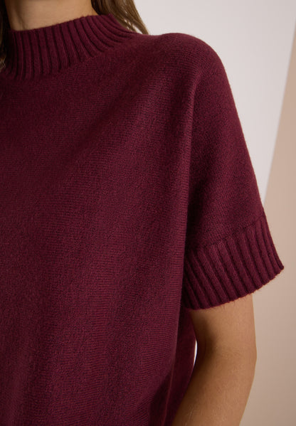 Dolman Pullover mit Turtle Neck red wine Bild 6