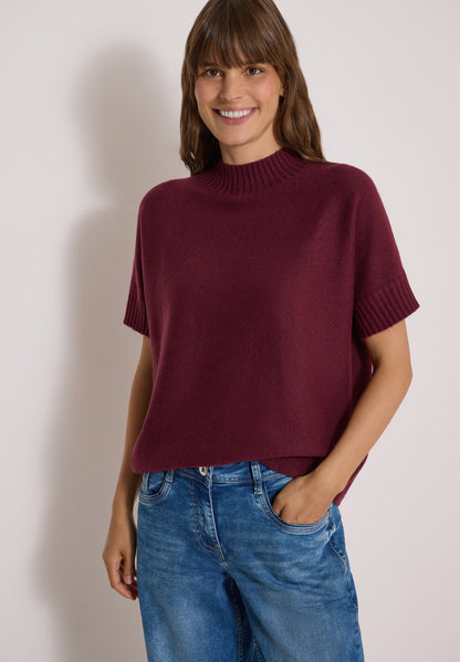 Dolman Pullover mit Turtle Neck red wine Bild 7