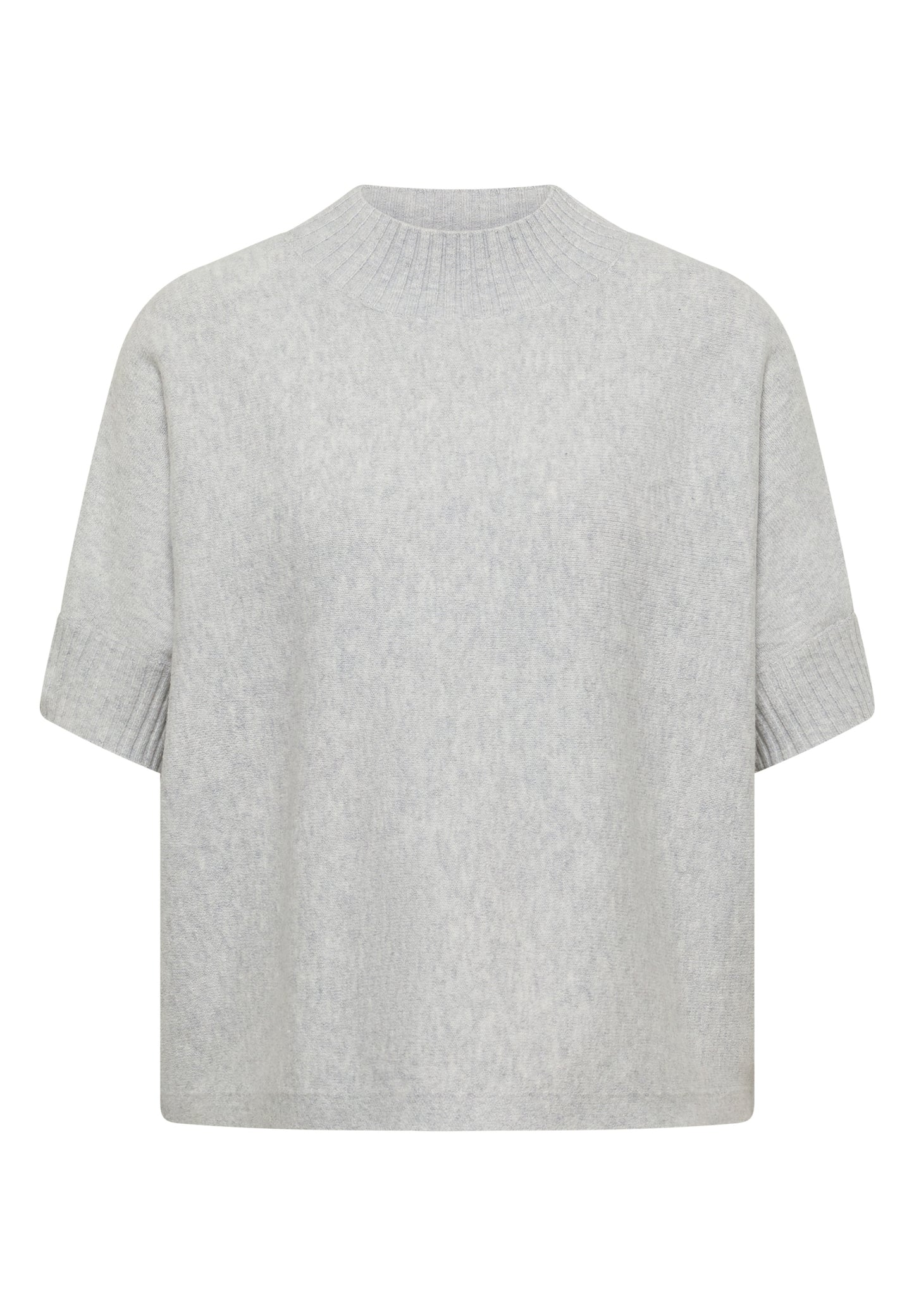 Dolman Pullover mit Turtle Neck light grey melange Bild 1