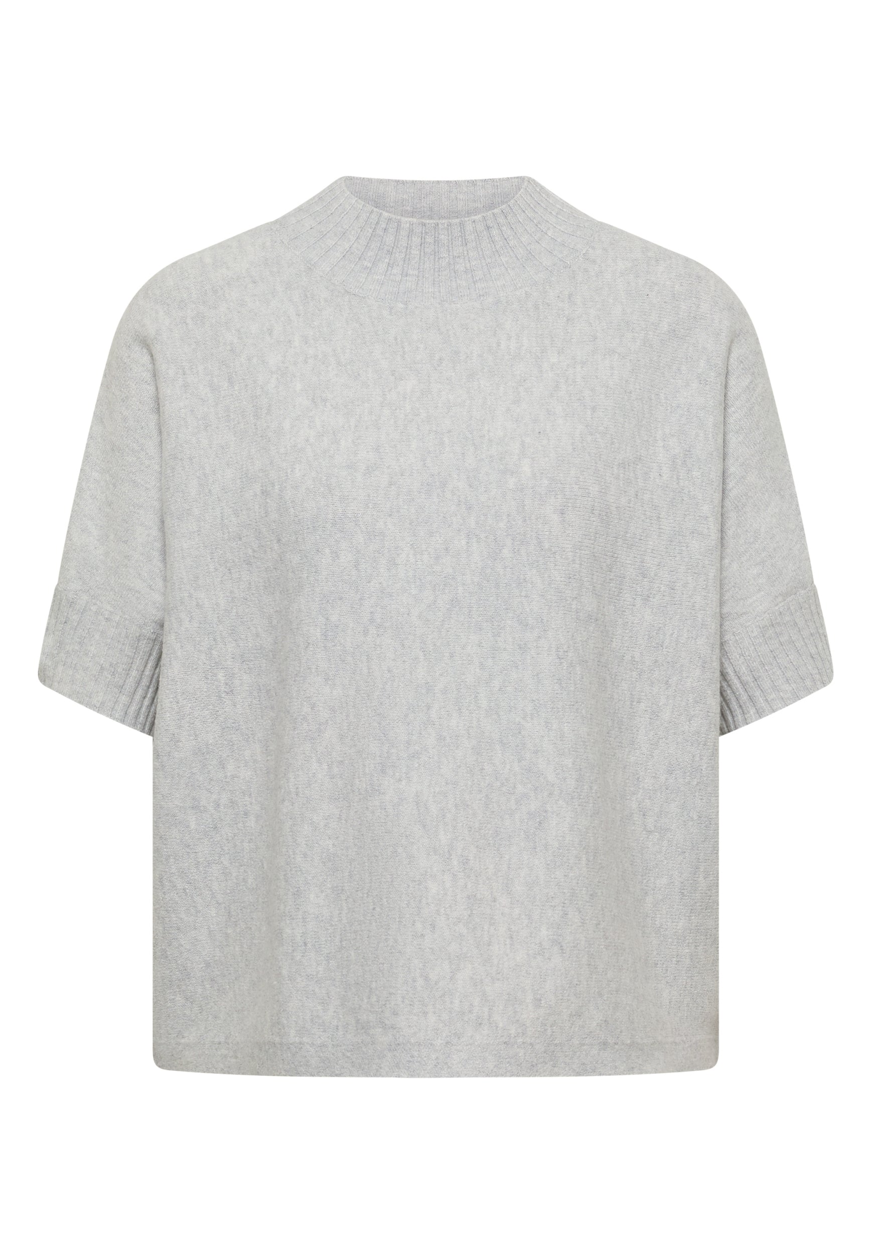 Dolman Pullover mit Turtle Neck light grey melange Bild 1