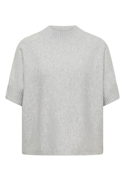 Dolman Pullover mit Turtle Neck light grey melange Bild 1