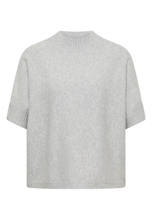 Dolman Pullover mit Turtle Neck light grey melange Bild 1