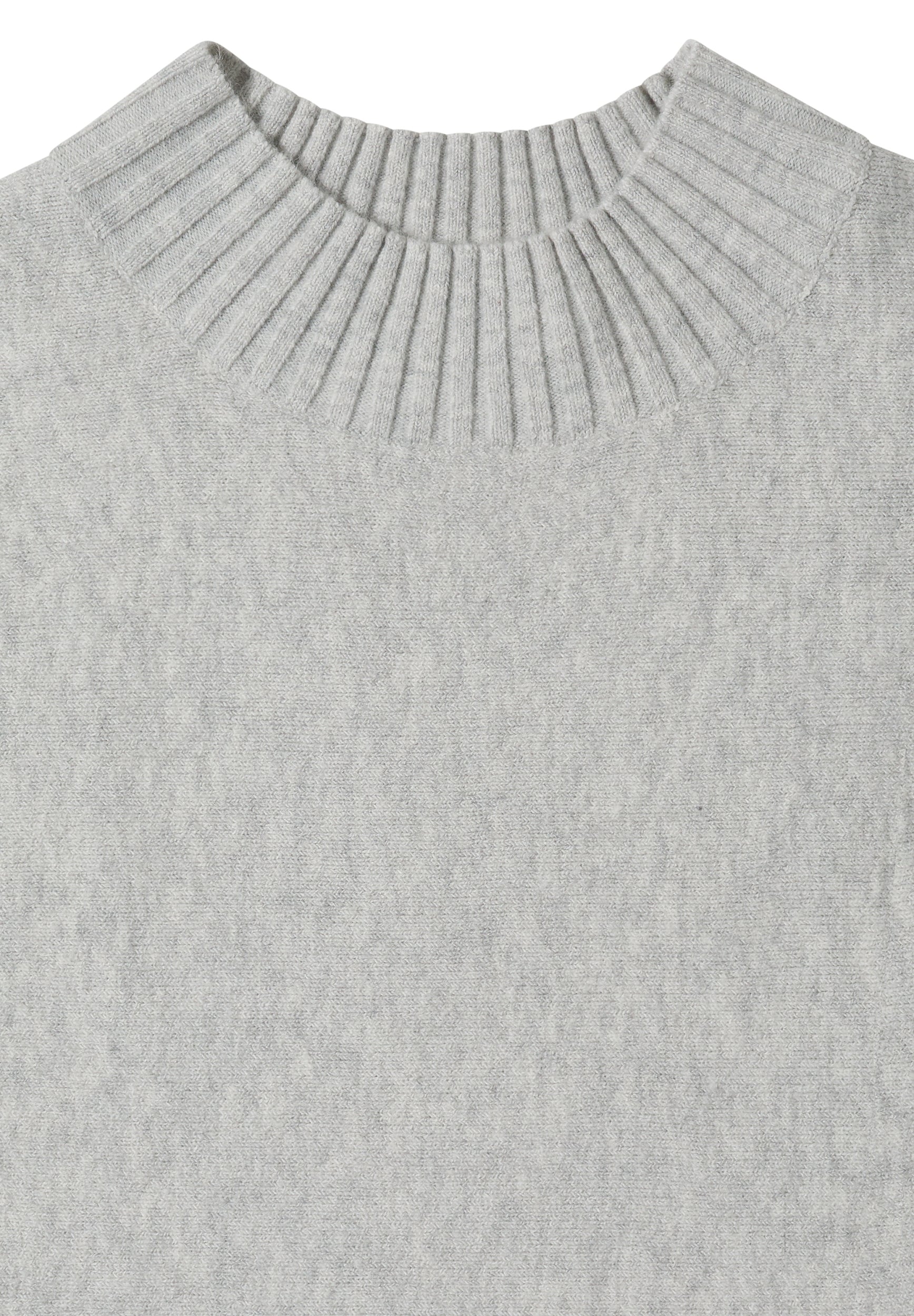 Dolman Pullover mit Turtle Neck light grey melange Bild 2