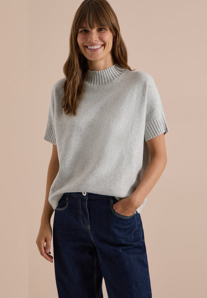 Dolman Pullover mit Turtle Neck light grey melange Bild 3