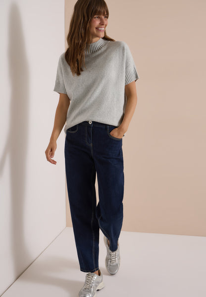 Dolman Pullover mit Turtle Neck light grey melange Bild 5