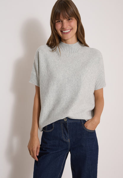 Dolman Pullover mit Turtle Neck light grey melange Bild 7