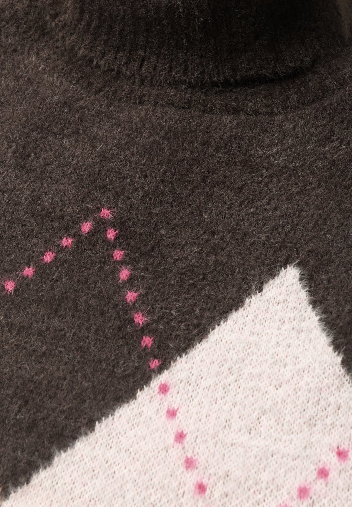 Pullunder mit Kragen und Argyle-Muster truffle brown Bild 2