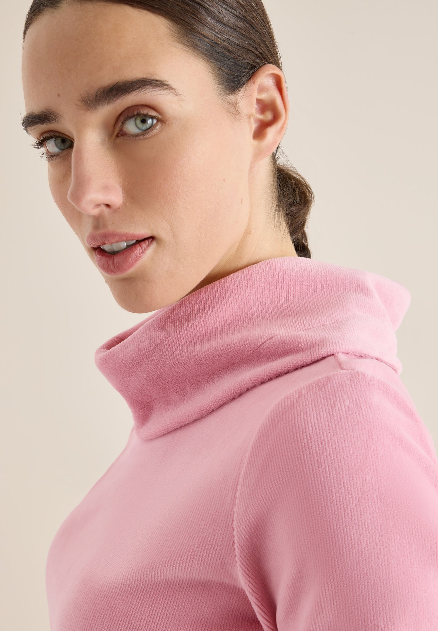 TOS Fine Cord Big Collar T-Shi blossom corduroy Bild 6