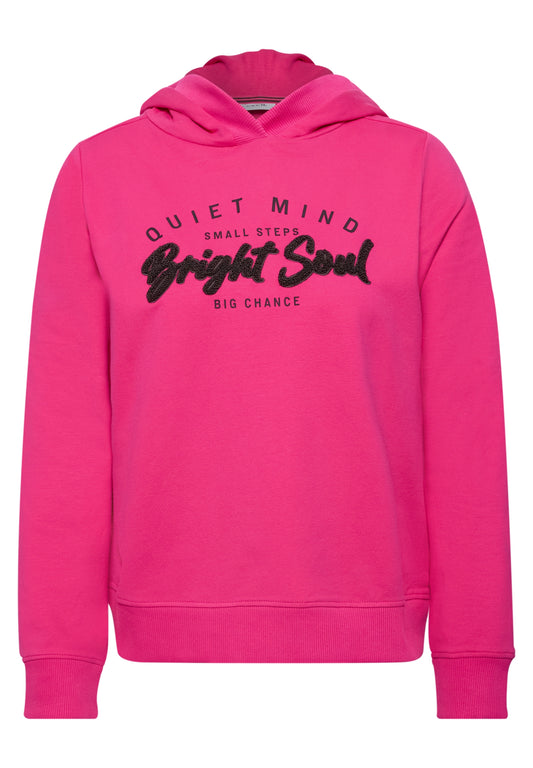 Sweatshirt mit Details in Rippstruktur pink flash Bild 1