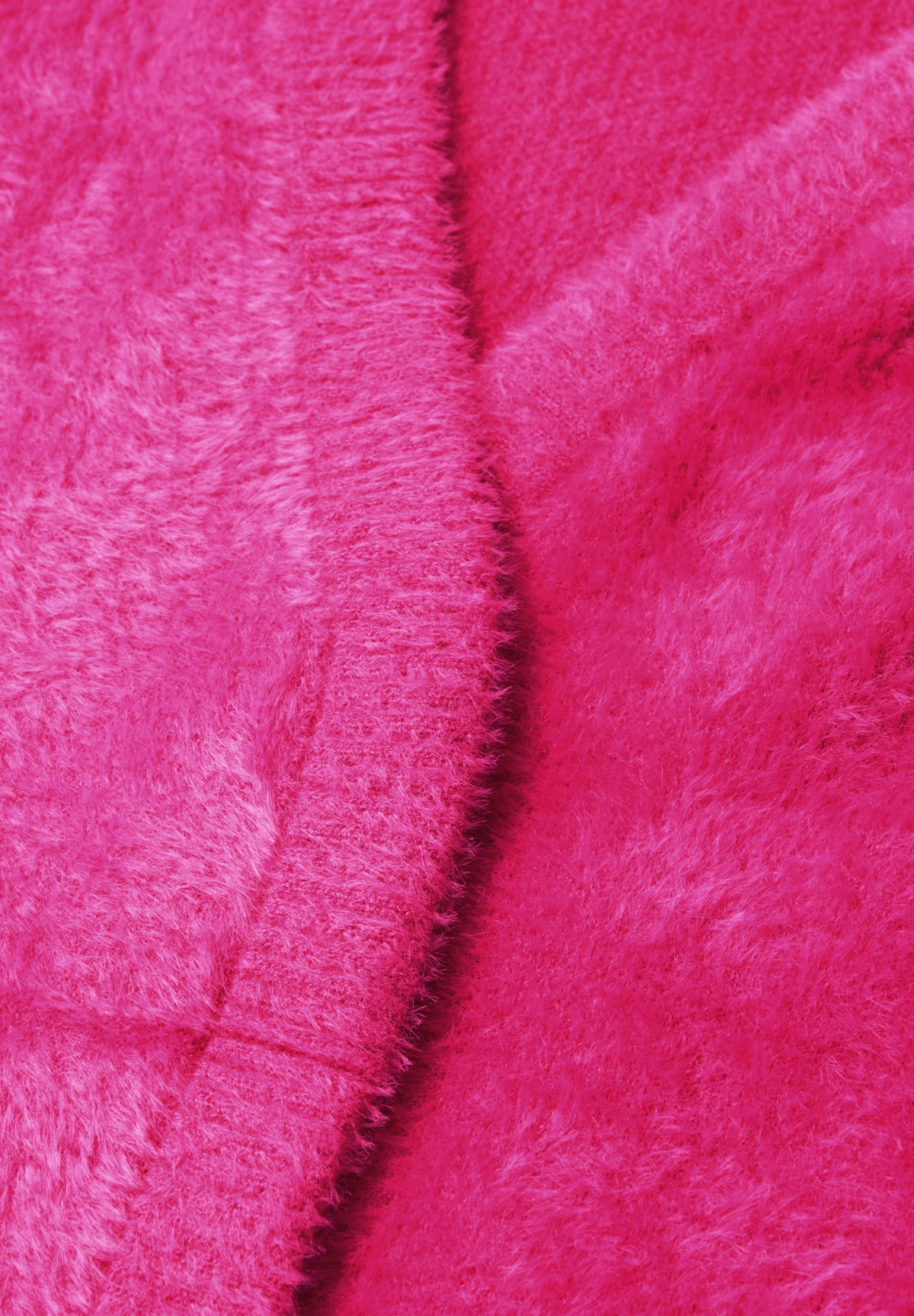 Offene Federgarn-Weste in Unifarbe pink flash Bild 2