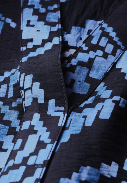 TOS Printed Splitneck Blouse universal blue Bild 6