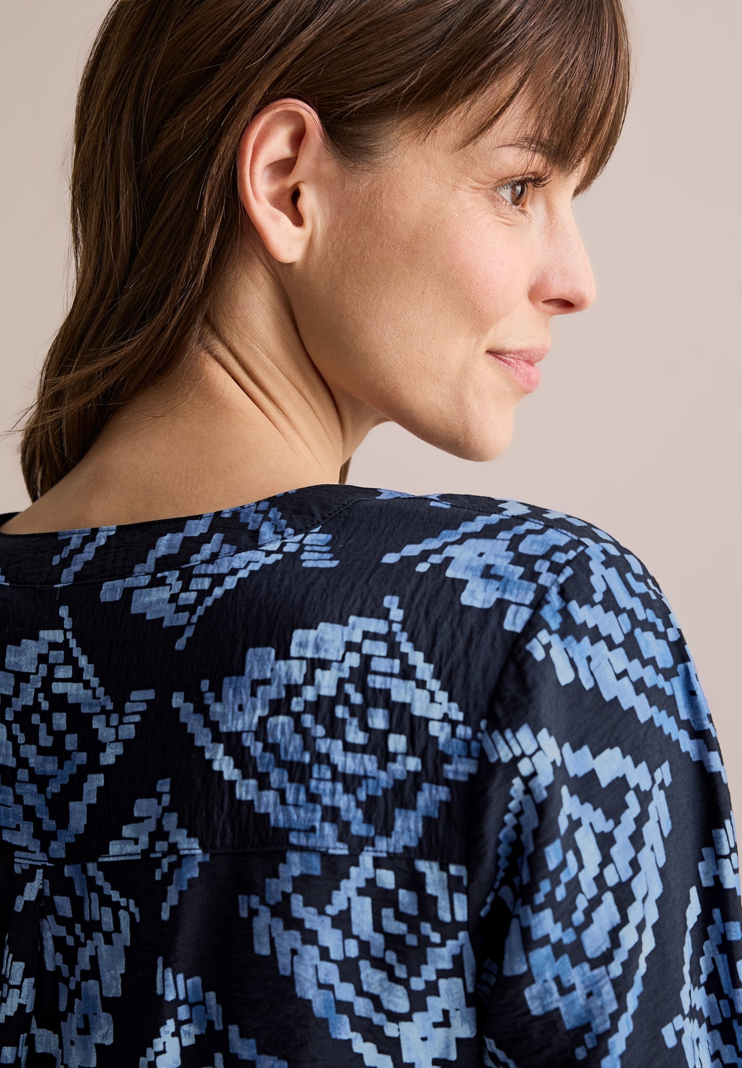 TOS Printed Splitneck Blouse universal blue Bild 8