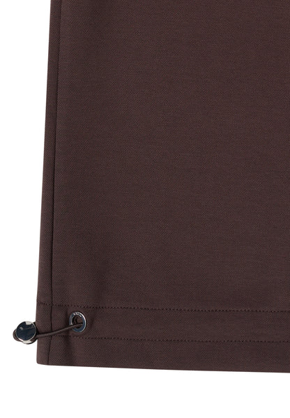 Kapuzenjacke mit seitlcihen Tunnelzügen brown cacao Bild 2