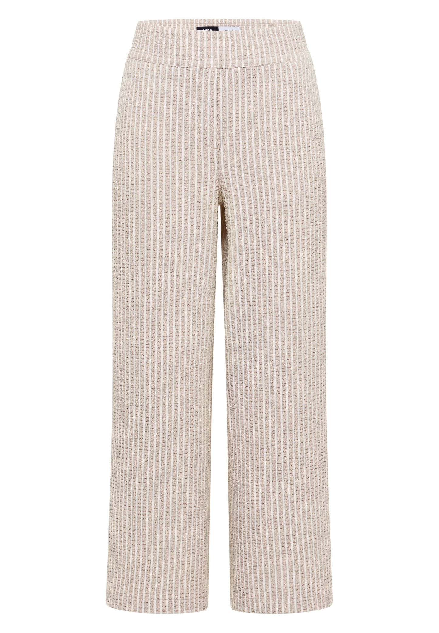 Wide Leg Hose in Seersucker-Qualität grain beige Bild 1