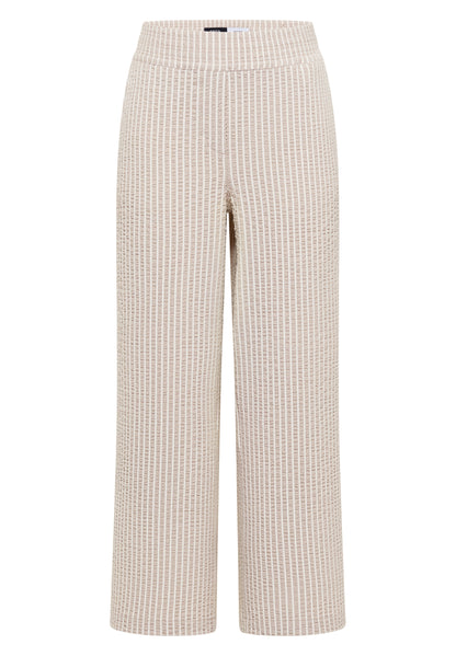 Wide Leg Hose in Seersucker-Qualität grain beige Bild 1