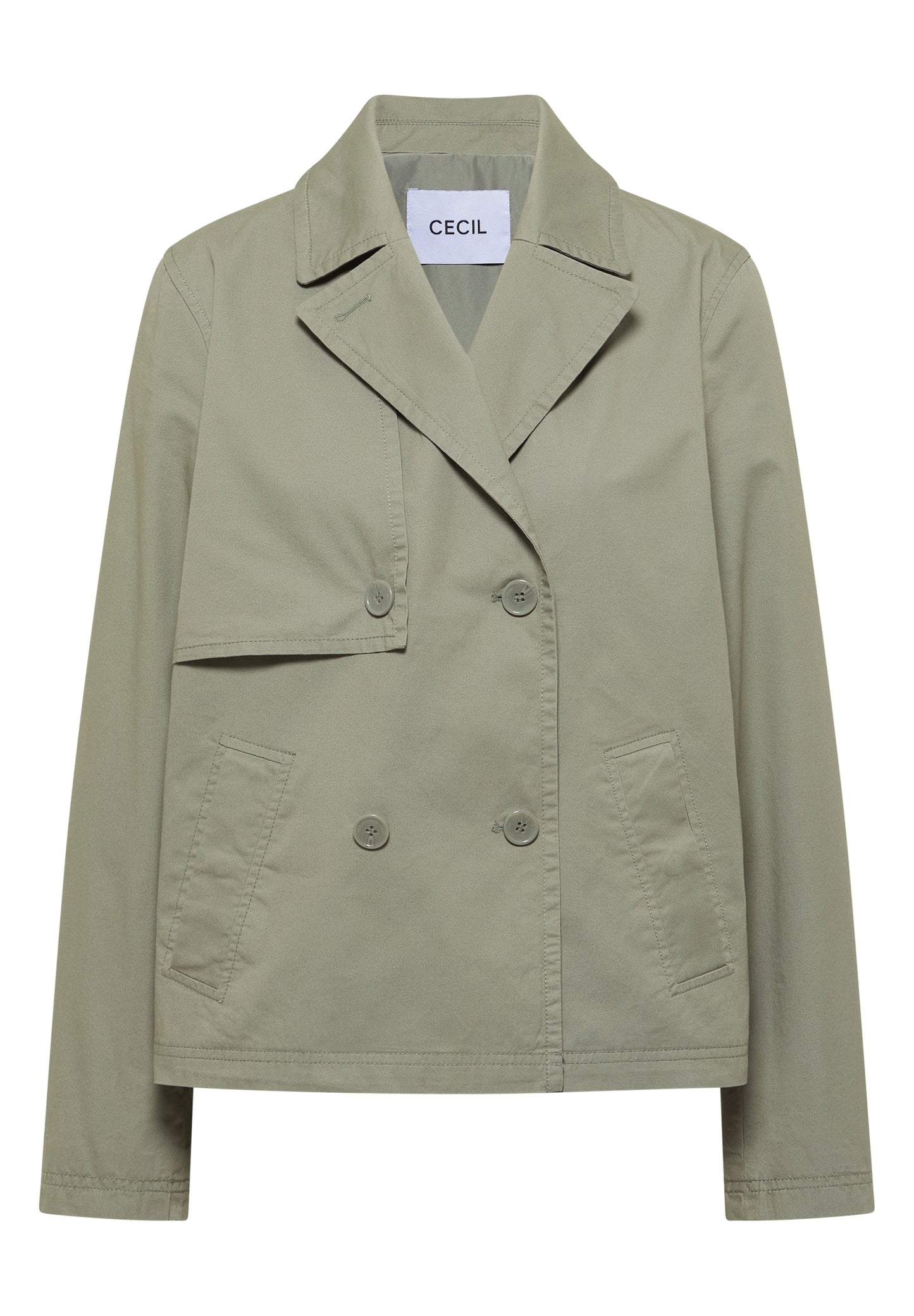 Trenchcoat in verkürzter Passform chlorella green Bild 1