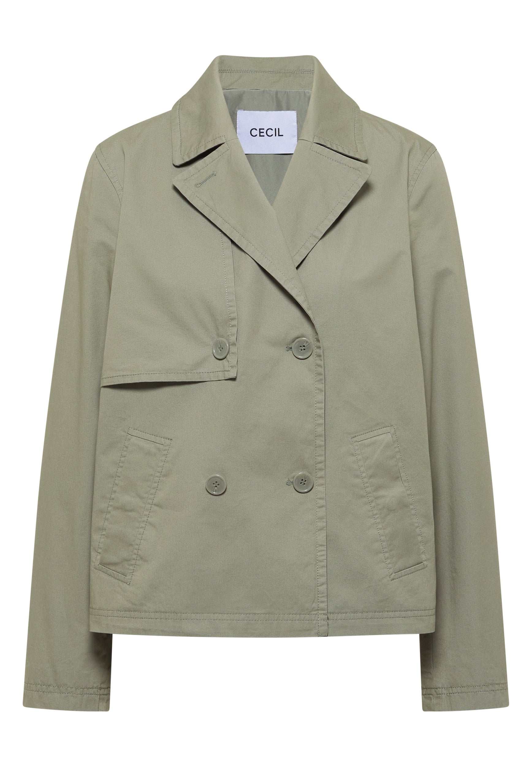 Trenchcoat in verkürzter Passform chlorella green Bild 1