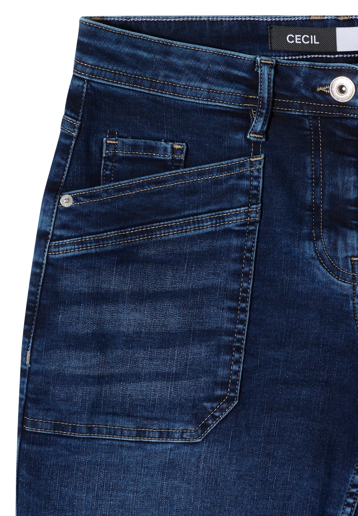 Wide Leg Jeansshorts im Loose Fit mid blue wash Bild 2