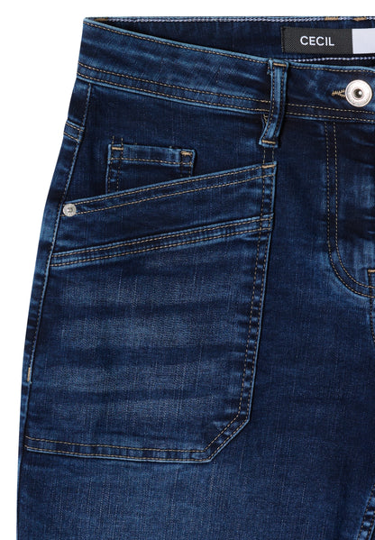 Wide Leg Jeansshorts im Loose Fit mid blue wash Bild 2