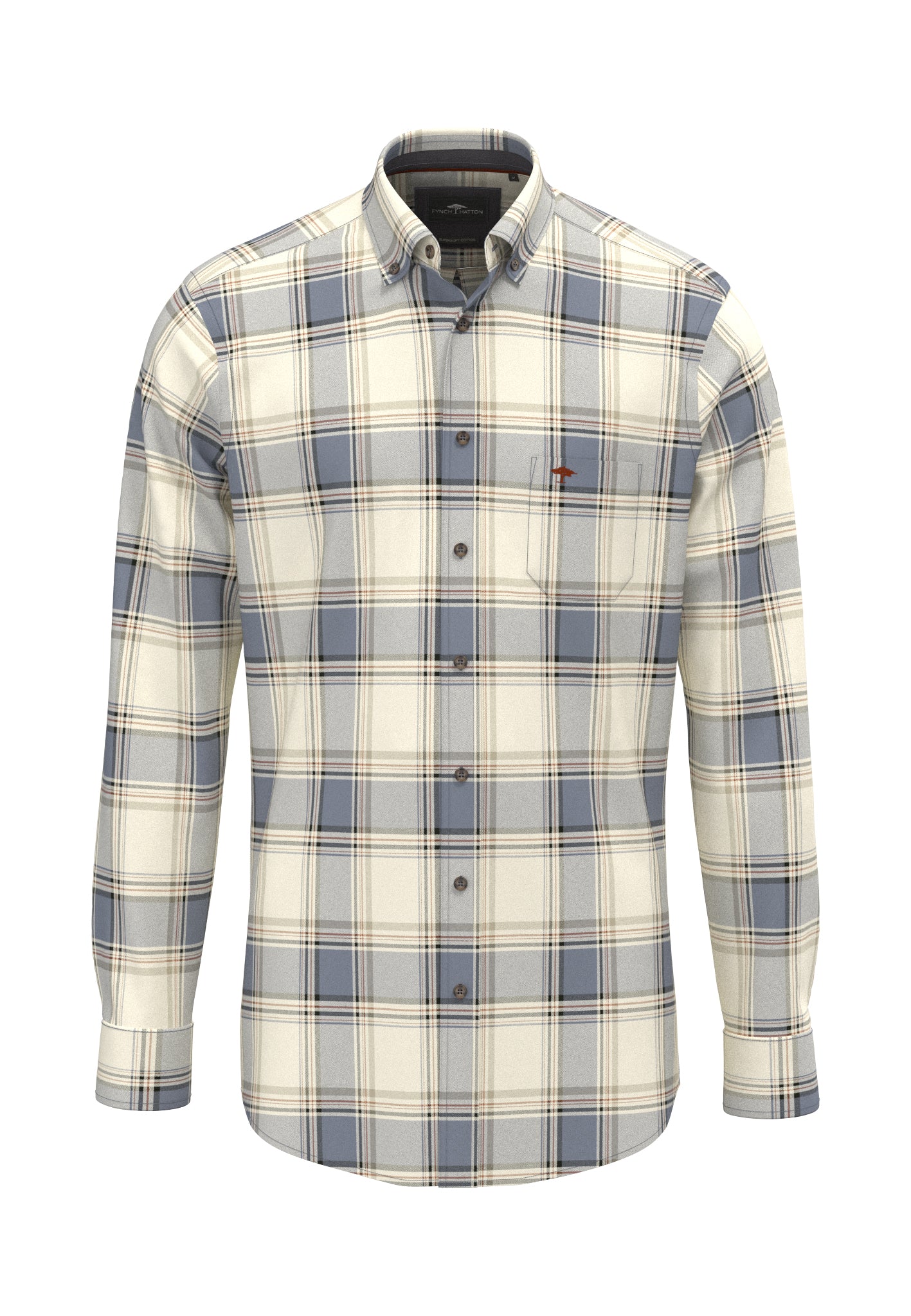 Herringbone Check, B.D., 1/1 air blue Bild 1